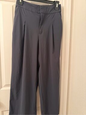 Athleta Slate Blue Pull-On Wide-Leg Pants